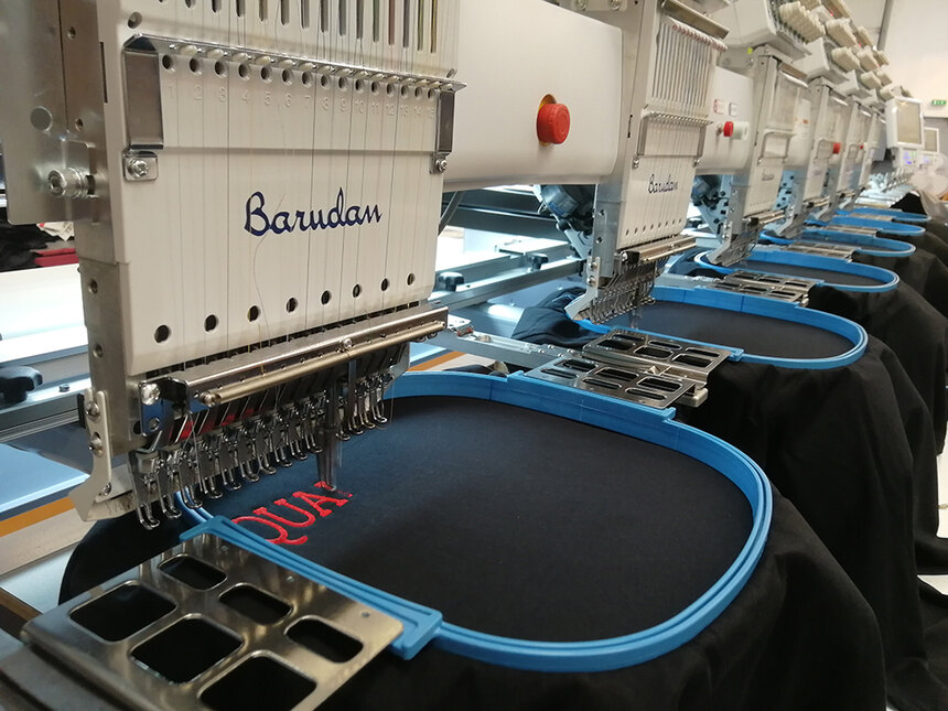 Broderie sur brodeuse Barudan