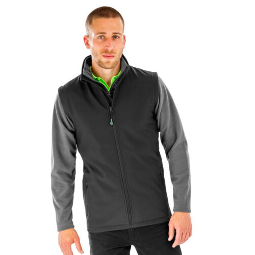 Mens recycled 2-layer printable softshell bodywarmer